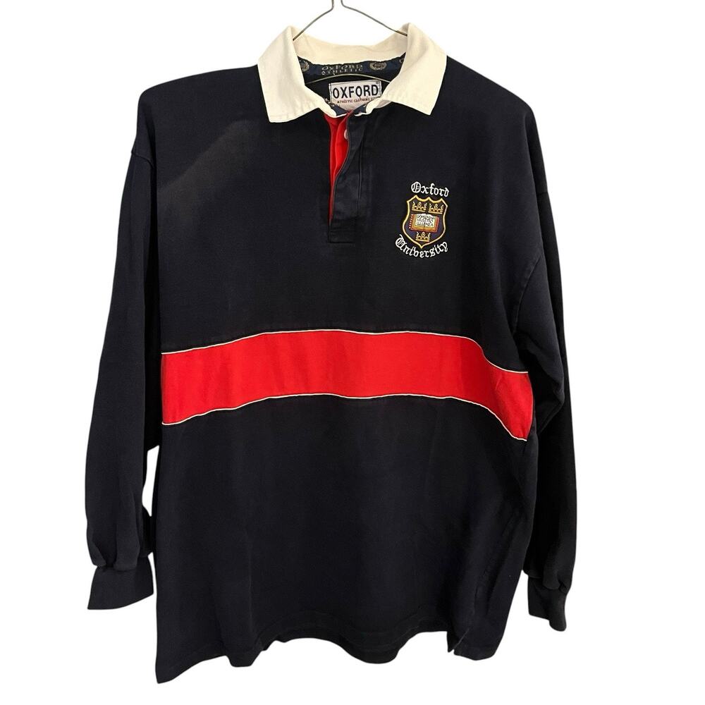 Oxford Universaity Athletic Men's XL embroidered collared Rugby shirt